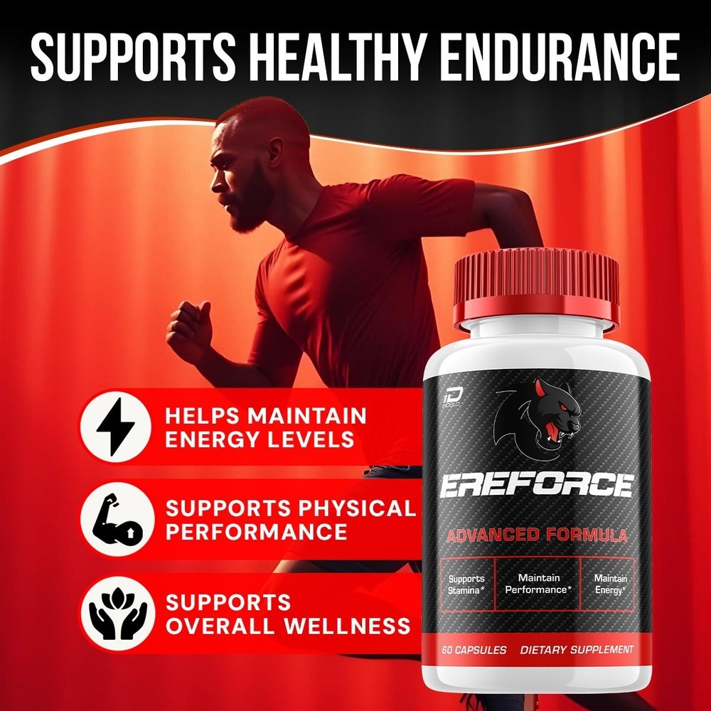 (5 Pack) EreForce for Men Capsules – Ere Force Vitamin Complex Pills, Energy