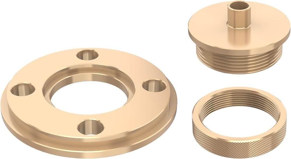 High-Quality 3-Piece Solid Brass Router Bushing Set - 1/4 Inch for Versatility