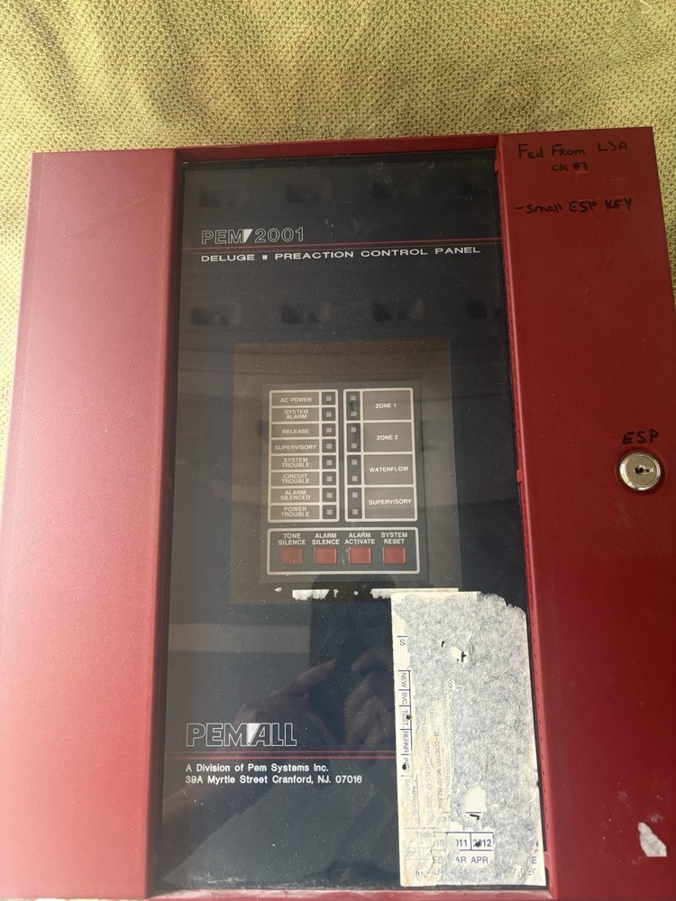 PEM 2001 Deluge Preaction Control Panel
