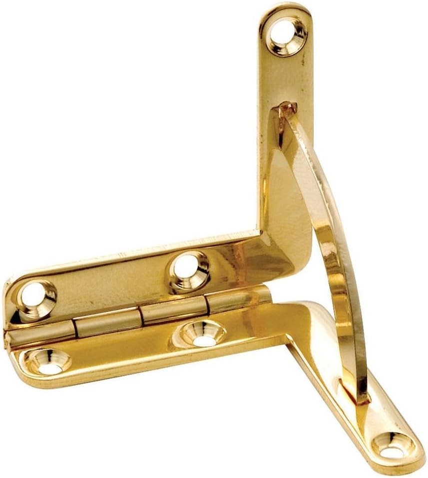 Rockler Solid Brass Large-Box Quadrant Hinge 1-5/8"W x 1-5/8"H x 9/32"  Open Pkg