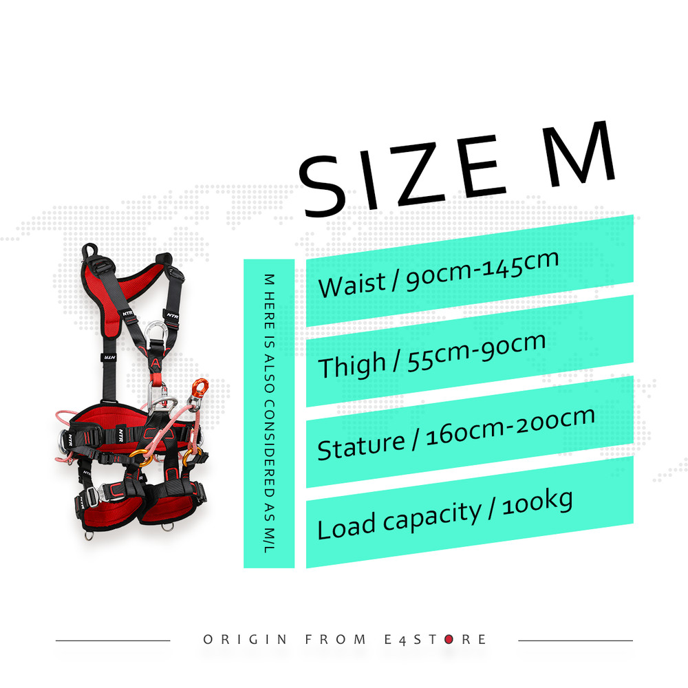 Arborist Harness M Tree Climbing SRT Access Rope Rigging Fall Arrest