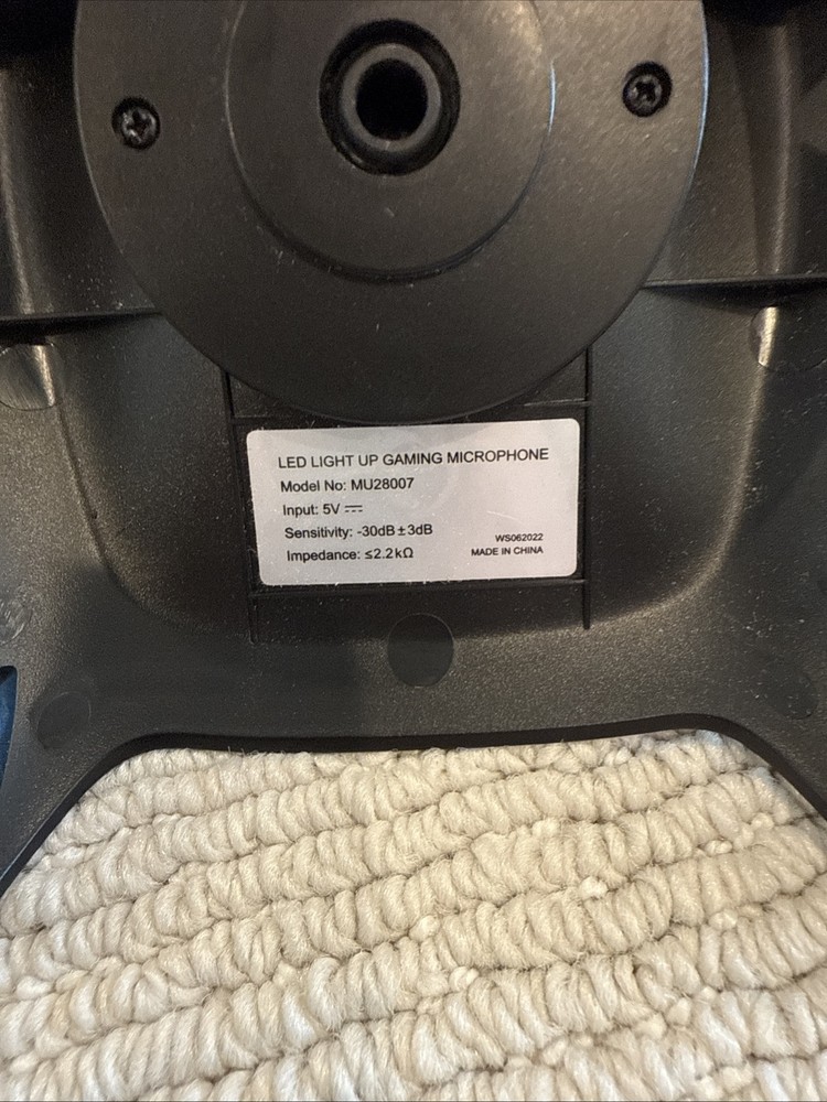 LED Light Up Gaming Microphone MU28007 WORKING