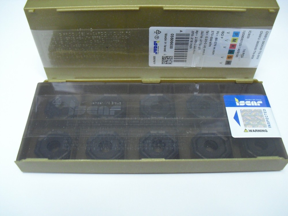 ONMU 080608 TN MM IC808 ISCAR Insert **10PCS** Genuine