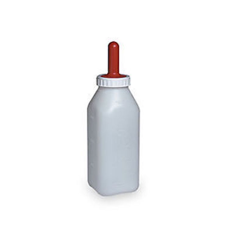 Calf Bottle & Nipple Complete Screw On Merricks 2 Quart Plastic Dairy