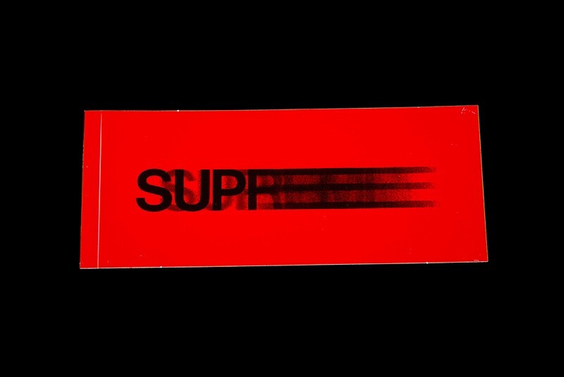 SS16 Supreme Motion Logo Sticker Red