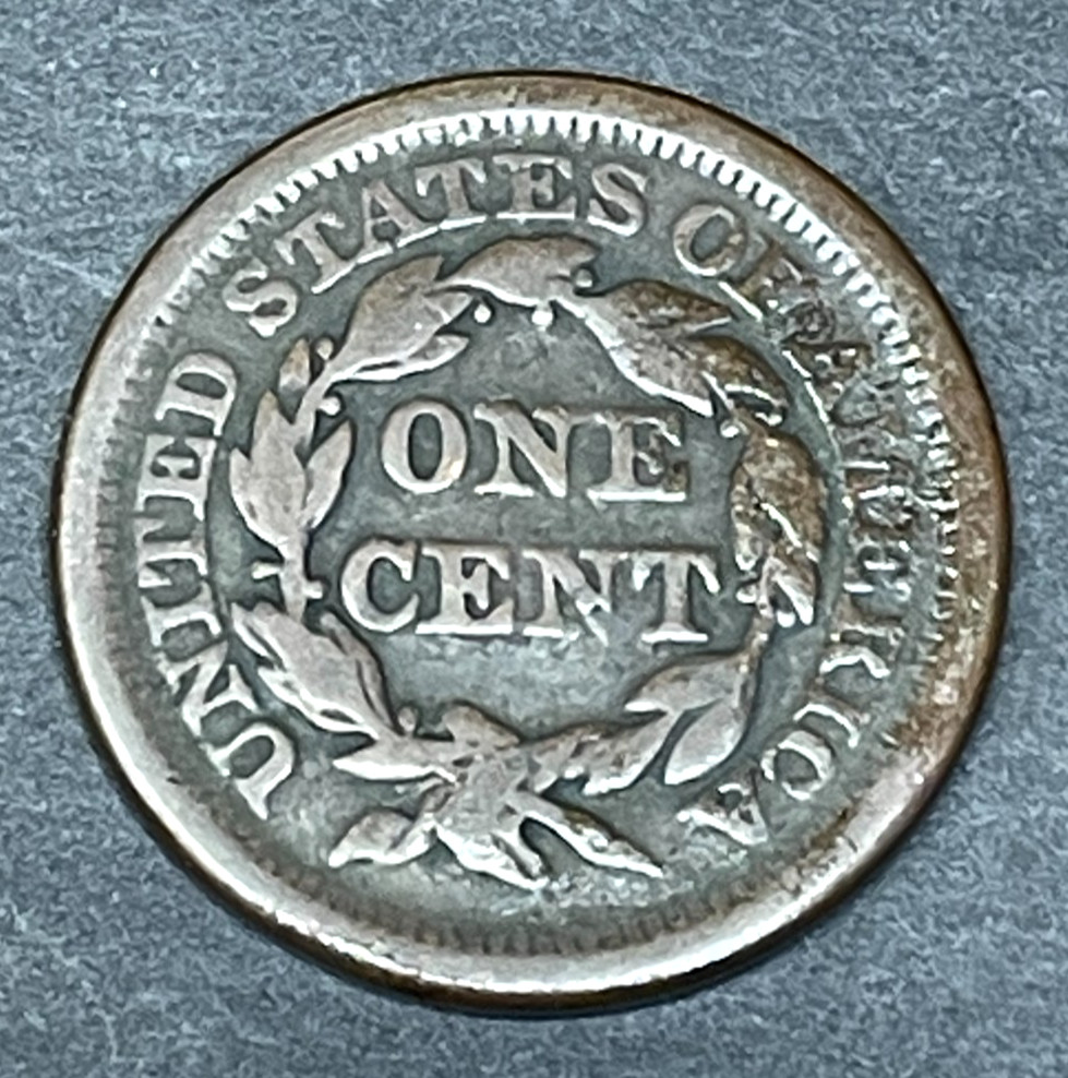 1853 Coronet Large Cent Fine