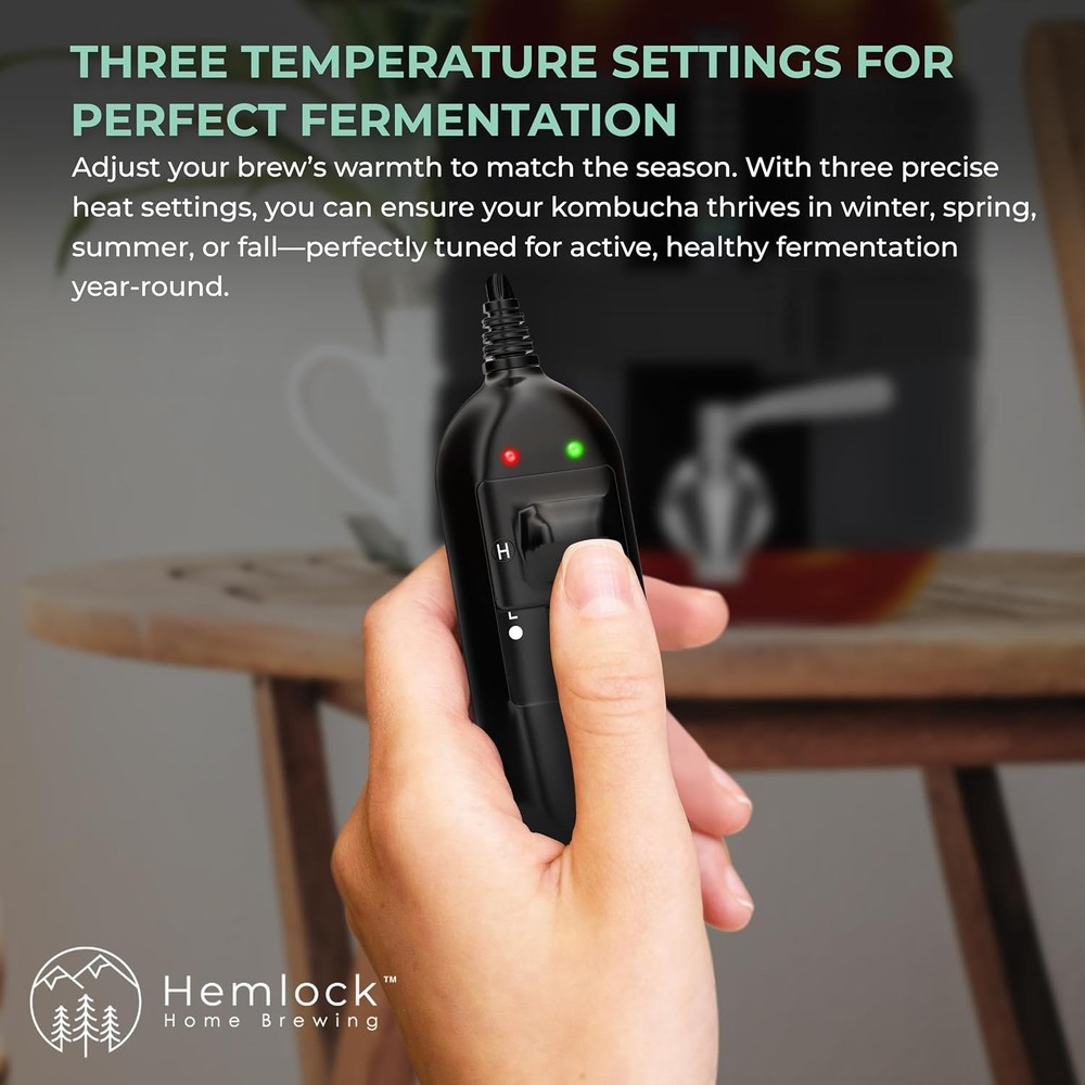 Kombucha Heating Wrap - Fermentation Heater Mat Pad with Temperature Control