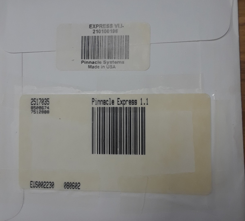 Vintage Pinnacle Express 1.1 Software CD New