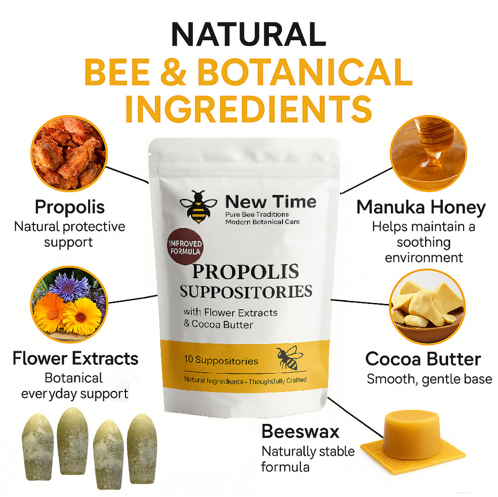 2 Pack Propolis Suppositories – Hemorrhoids, Prostatitis Comfort Support for Men