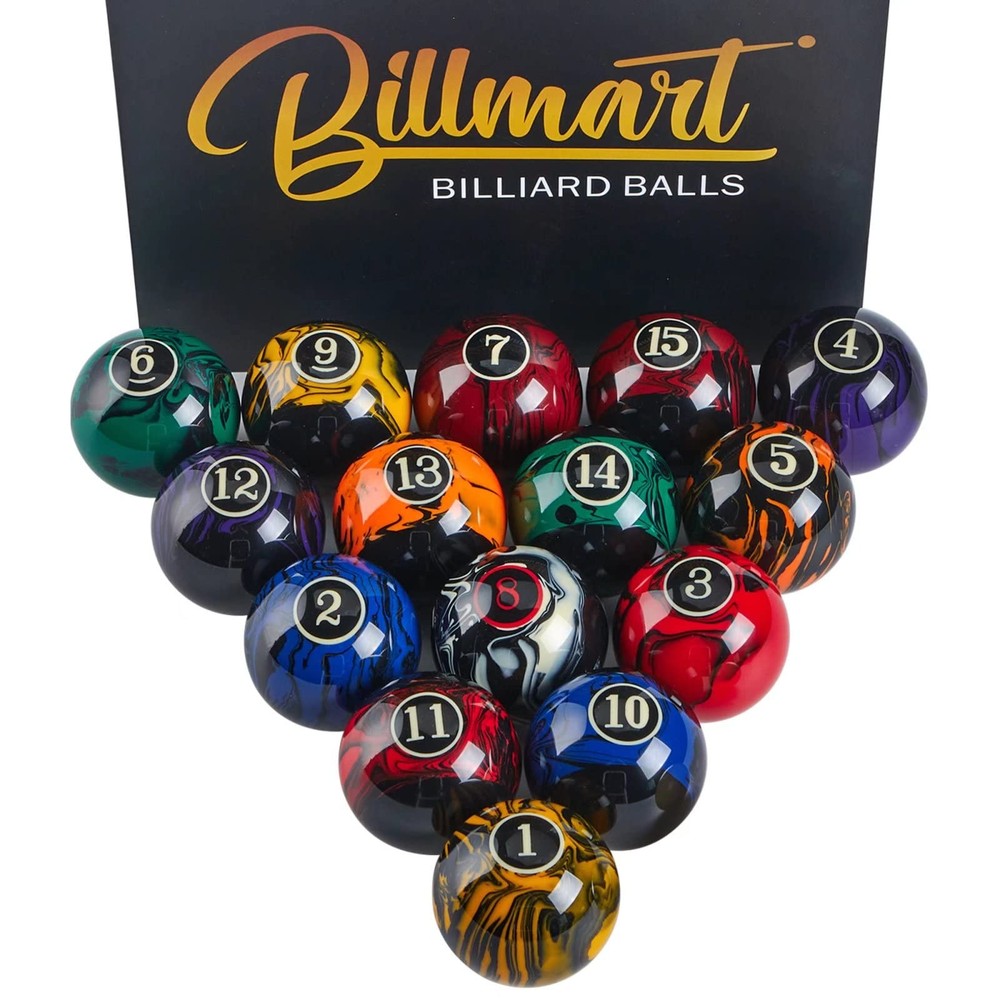 Premium Billiard Balls Pool Table Accessories 2-1/4" Regulation Size 16 Pool ...