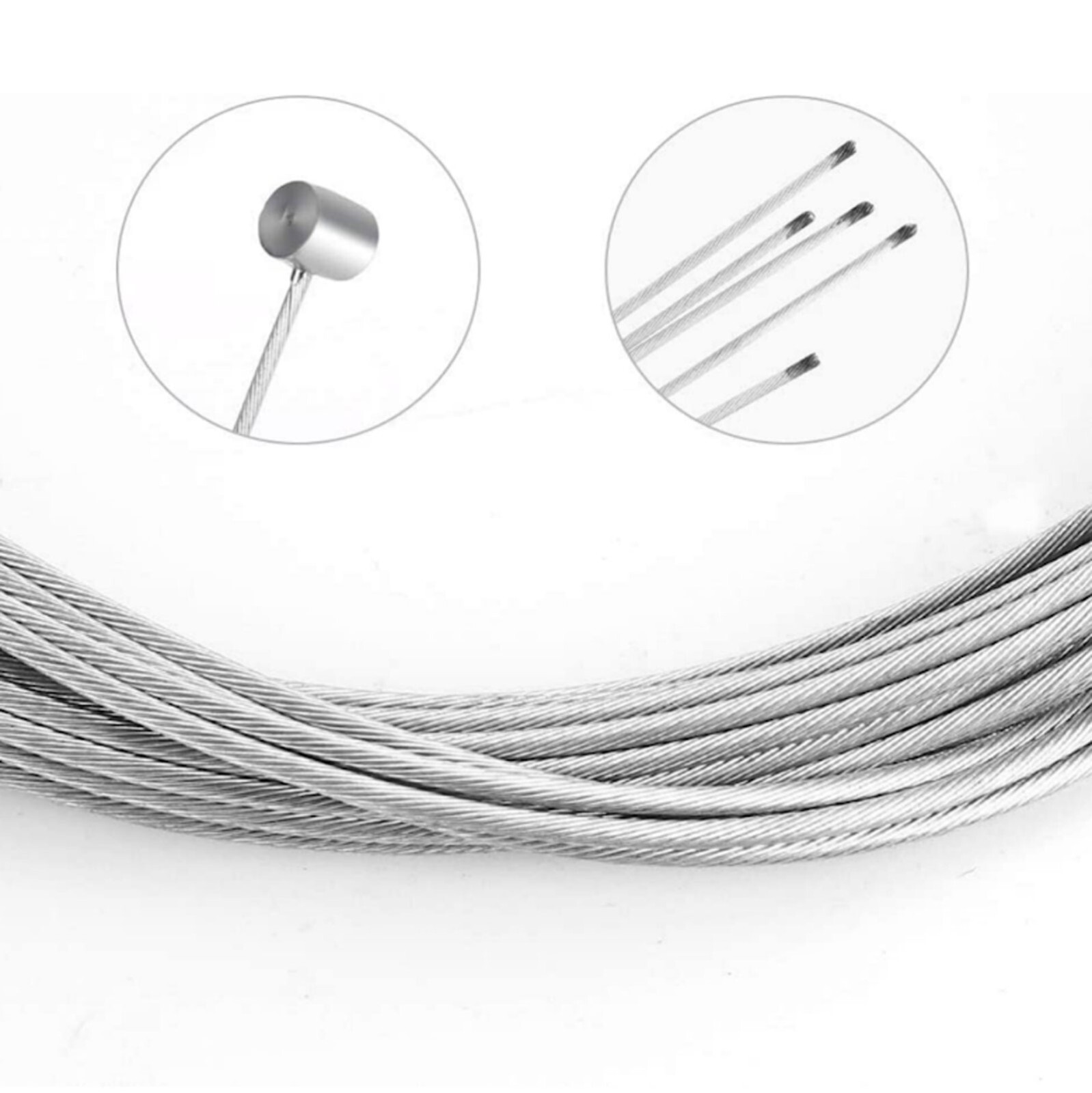 10X Bicycle Bike Brake Cables Stainless Steel Front Rear Inner Wire 5.6ft / 1.7m