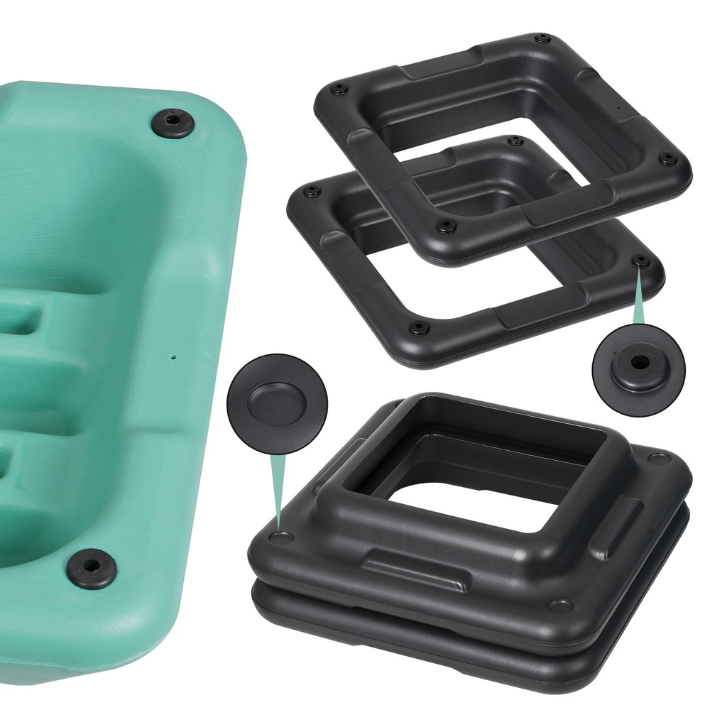 16'' Aerobic Step Platform Adjust 4 -12" Exercise Stepper W/ 4 Risers Green