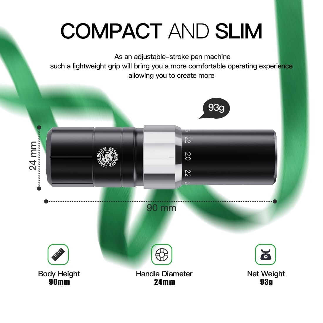 Dragonhawk Tattoo Kit Tour Y23 Wireless Tattoo Kits 2 Replaceable Batteries