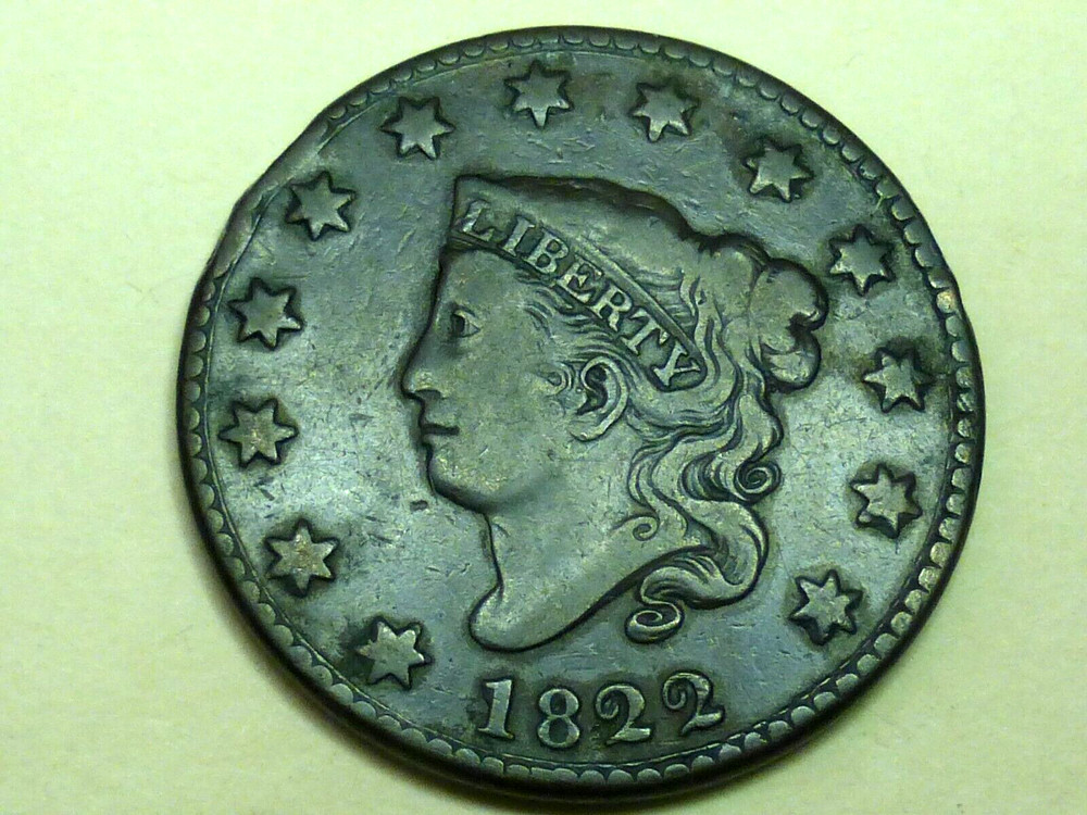 1822  LARGE CENT  VF