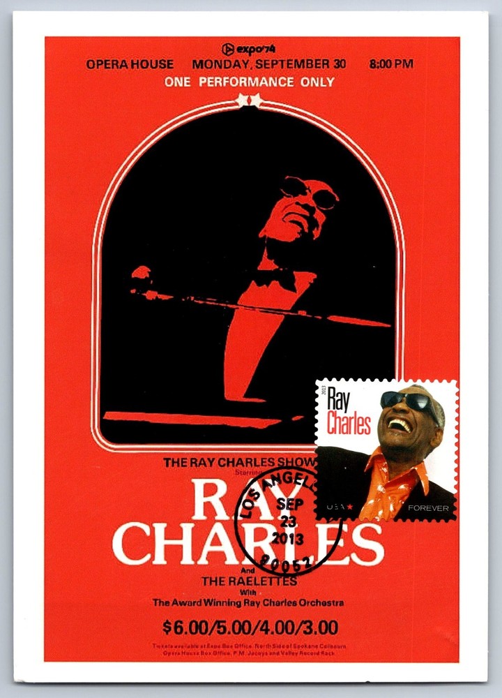 #4807 Ray Charles FDC Maxi Card