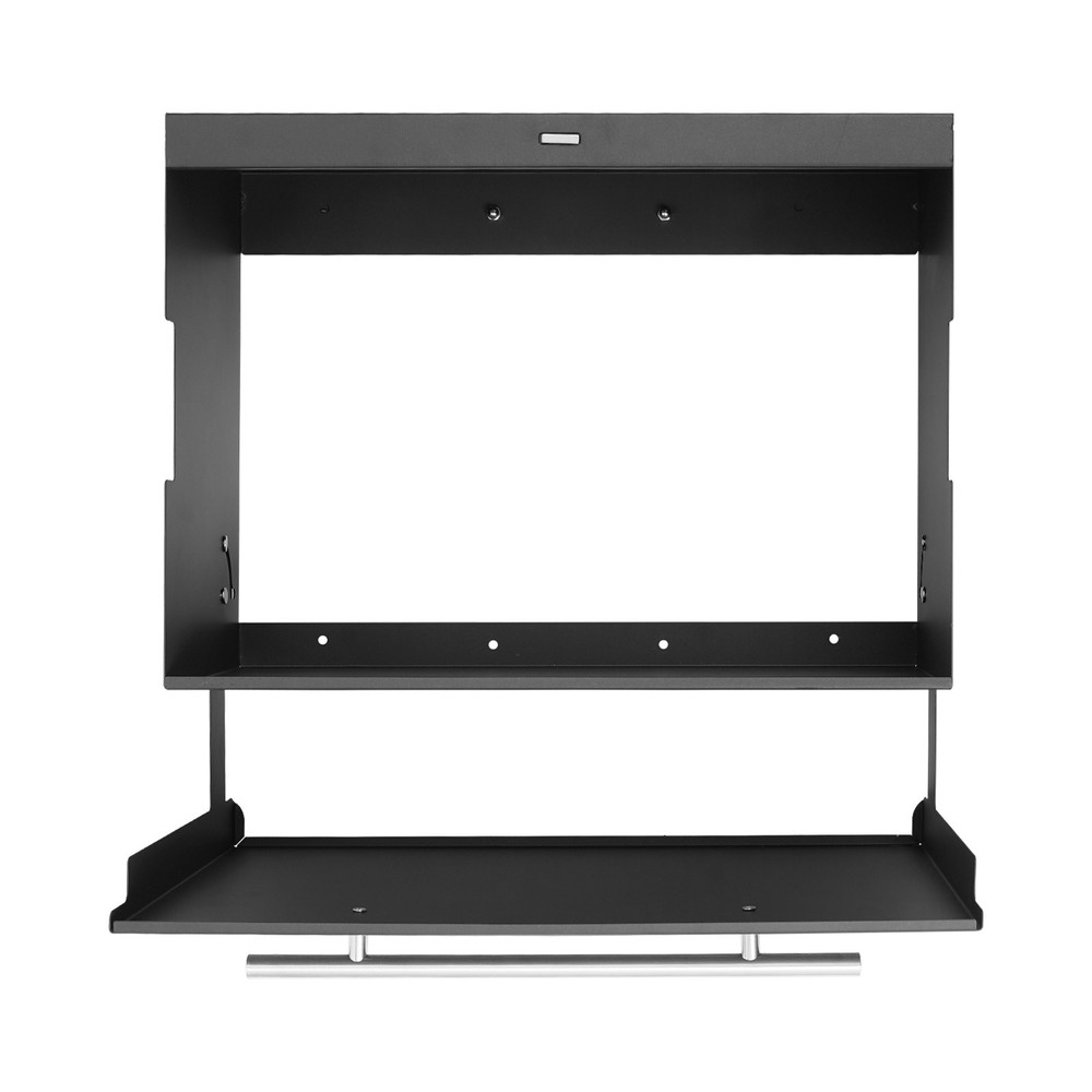 2-Tier Wall Spice Organizer Under Cabinet Kitchen Storage Rack w/Pull-down Cover