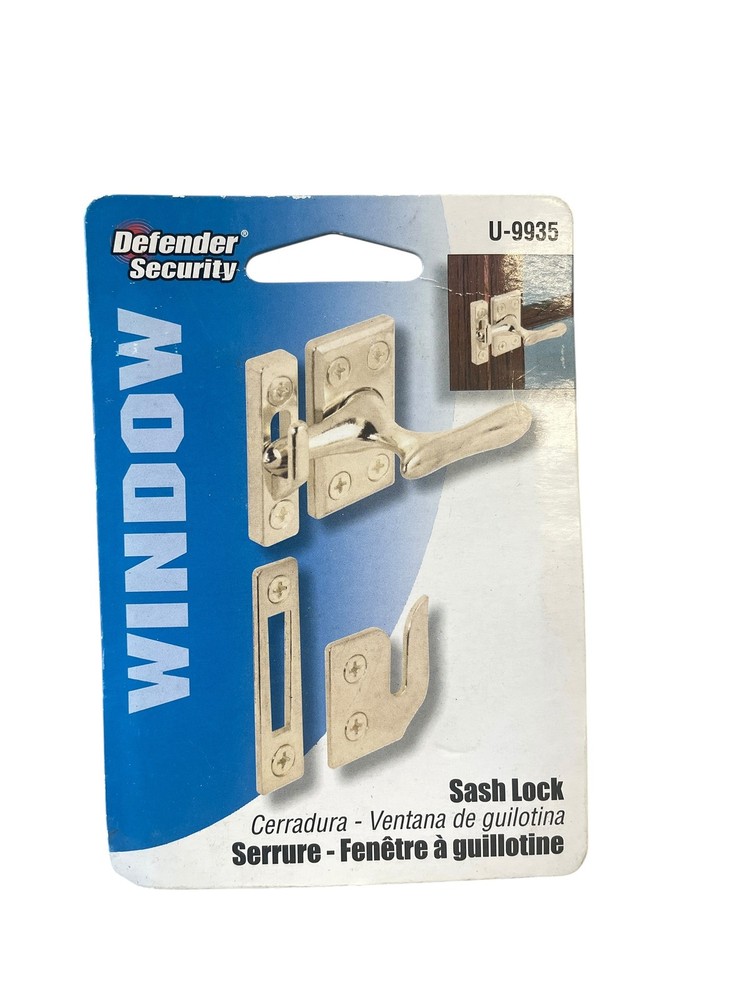 Defender Security U-9935 Polished Brass Sash Lock Casement Window Hardware New