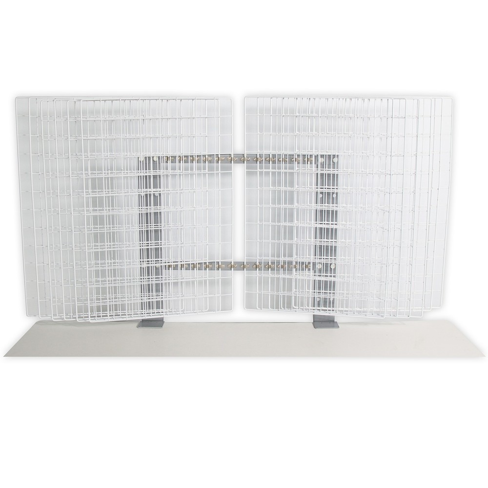 12-Panel Deskside Fixed Vertical Drying Rack Display Rack for Drying & Stacking