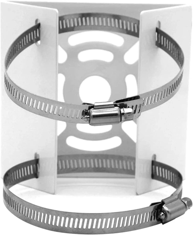 Universal Vertical Pole Mount for Security Camera Solid Metal Bracket with Loops