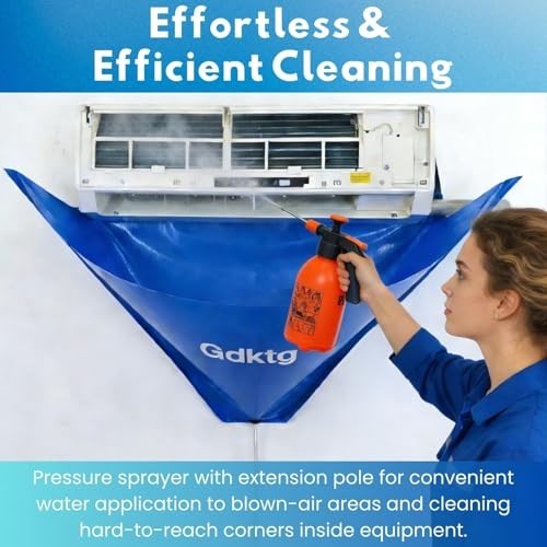 Waterproof Mini Split AC Cleaning Kit with 2L Sprayer, HVAC Maintenance Tool