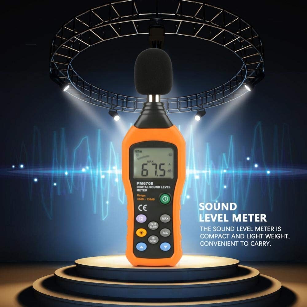 PEAKMETER PM6708 Sound Meter Data Logging Hold 30~130dB Measuring Range RETAIL!