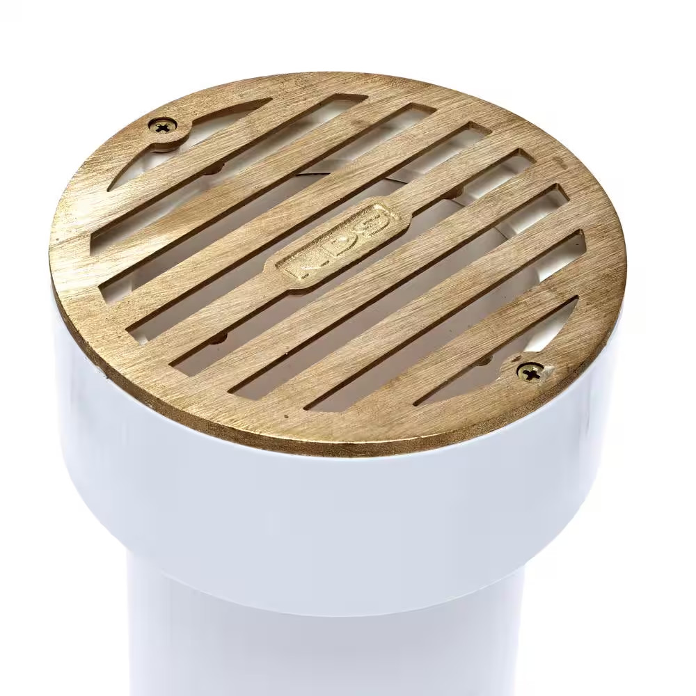 4 In. Brass round Drainage Grate