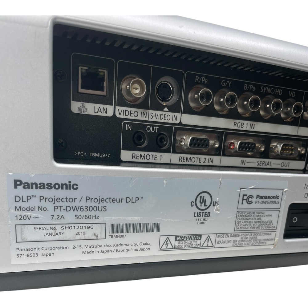 Panasonic PT-DW6300US WXGA DLP Projector