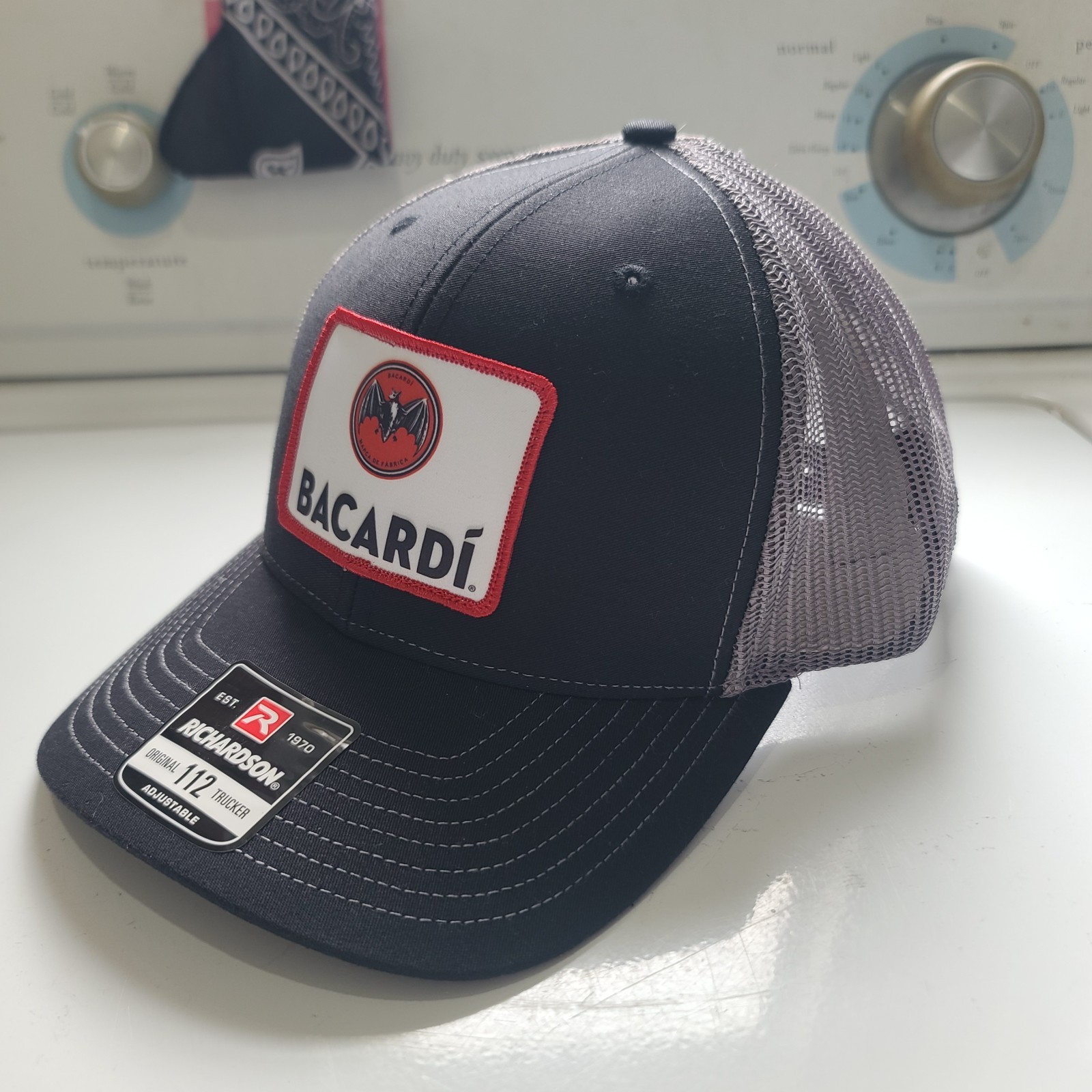 Bacardi Adjustable Mesh Back Richardson 112 Embroidered Hat