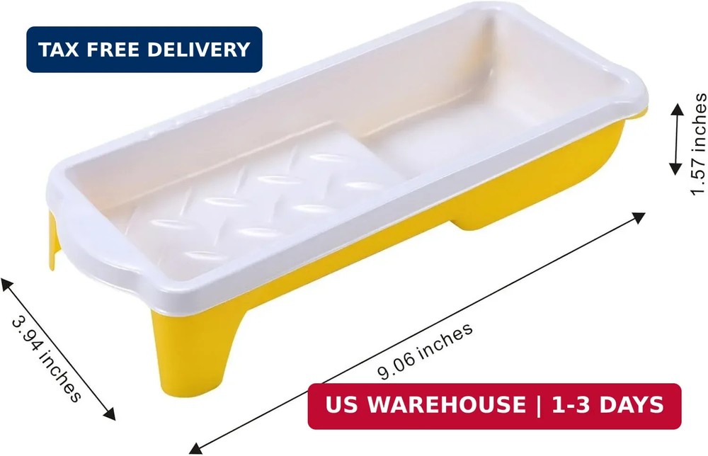 21 Pack Disposable Thickened Plastic Paint Tray Liners with 2Inch Roller Tray