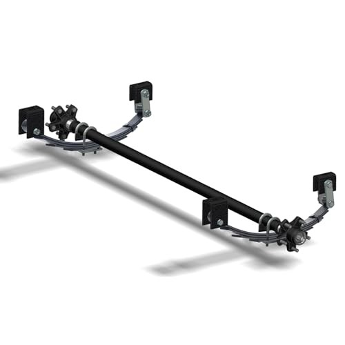 Trailer Leaf Spring Kit,4 Leaf 1750lb Capacity Double Eye Spring for 3500lb