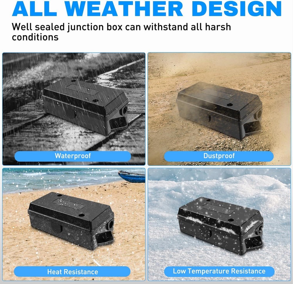 Nilight 7 Gang Trailer Wire Connector Junction Box 2PACK