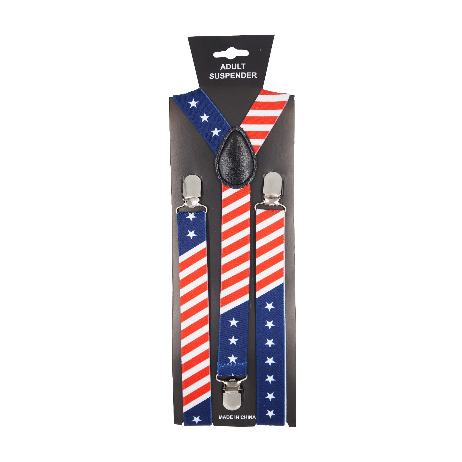 USA American Flag Adjustable Elastic Stars and Stripes SUSPENDERS Red White Blue