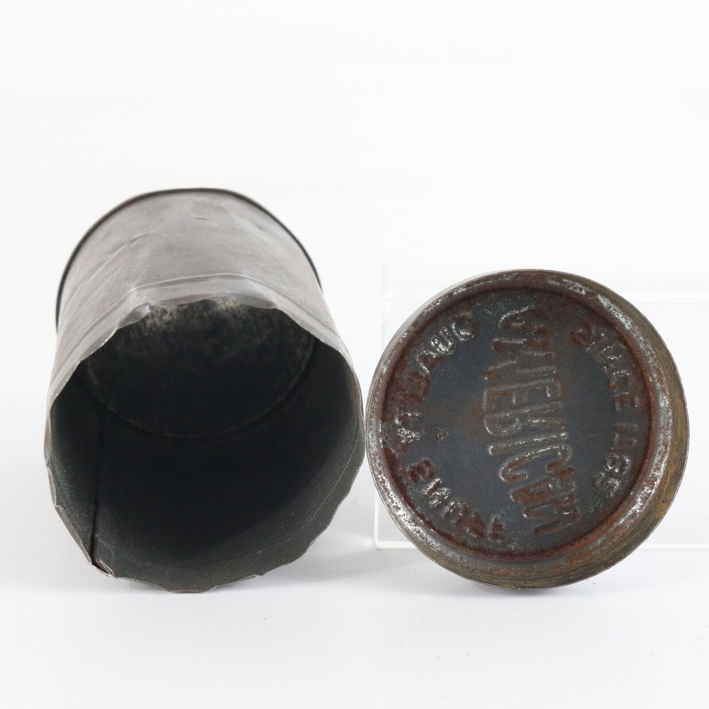 Vintage Quality Snuff American Empty Tin Container 2.5" Since 1782