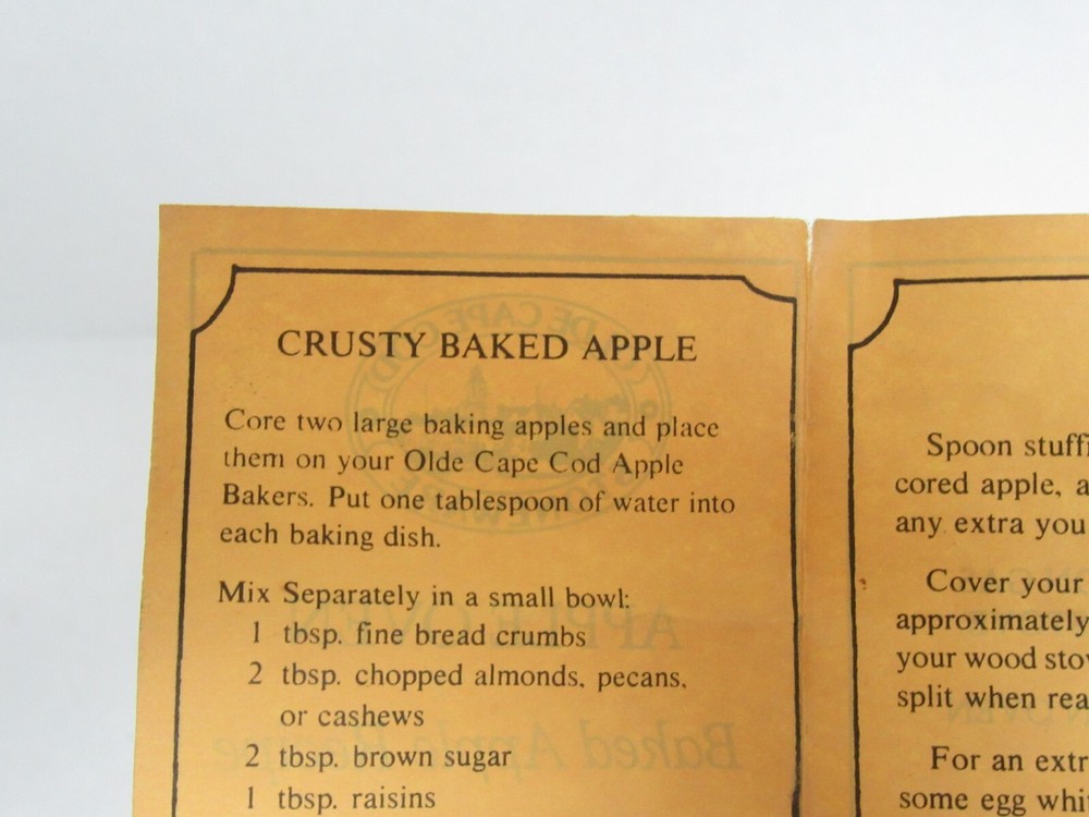 Vintage Apple Baker ~ Olde Cape Cod Stoneware~ Bakes One Apple