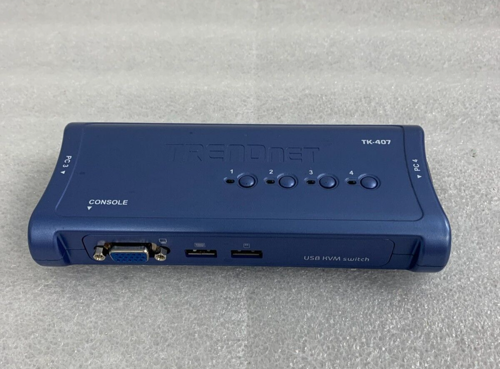 TRENDnet TK-407 4-Port USB KVM Switch UNIT ONLY FREE SHIPPING