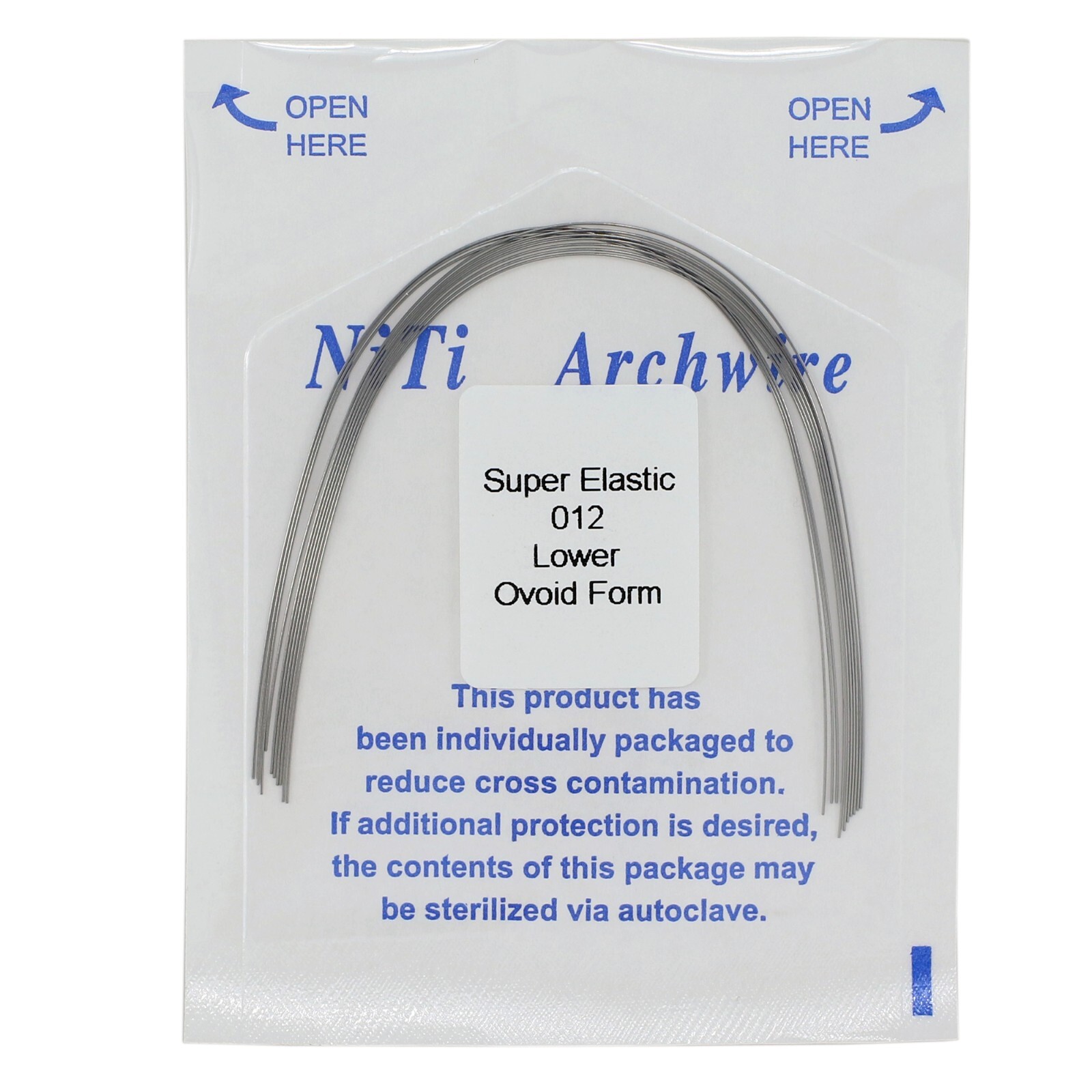 Orthodontic Arch Wire Niti Stainless Steel Round Rectangular Ovoid Natural Form