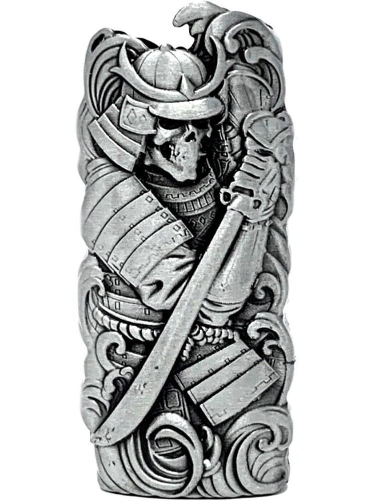 Samurai Design Lighter Sleeve case Metal Lighter Case Fits BIC lighter