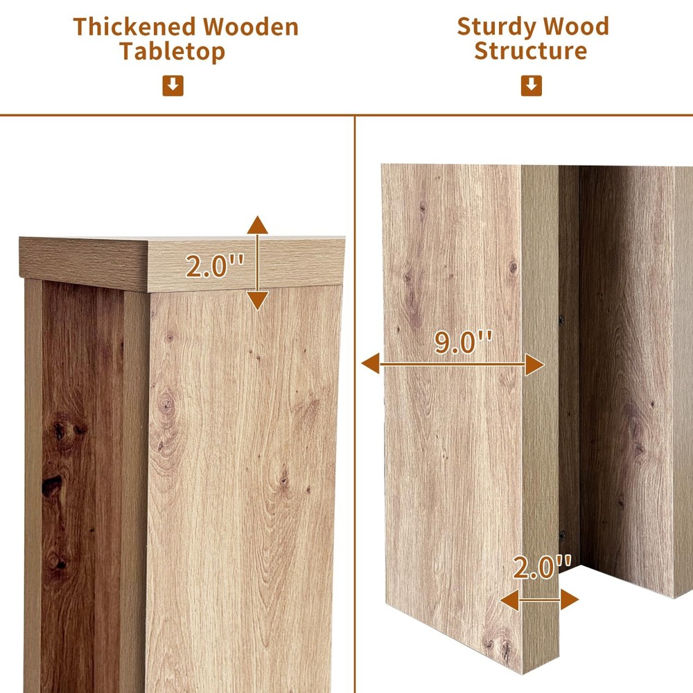 70.9 Inch Extra Long Console Table, Farmhouse Entryway Table with Thickened B...