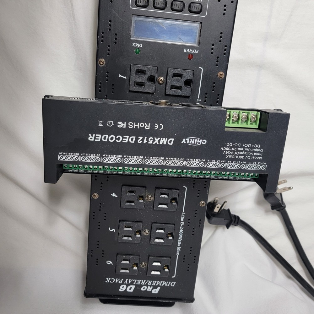 CHAUVET DJ Pro-D6 6-Channel Dimmer Pack Lighting Controller W/ DMX 512 DECODER