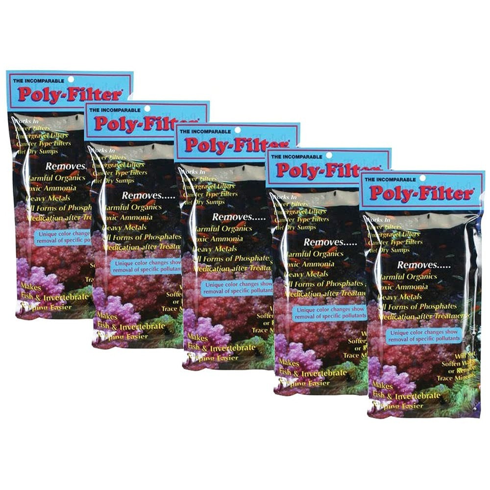 Poly Filter Pad, 4" X 8", Five Pack