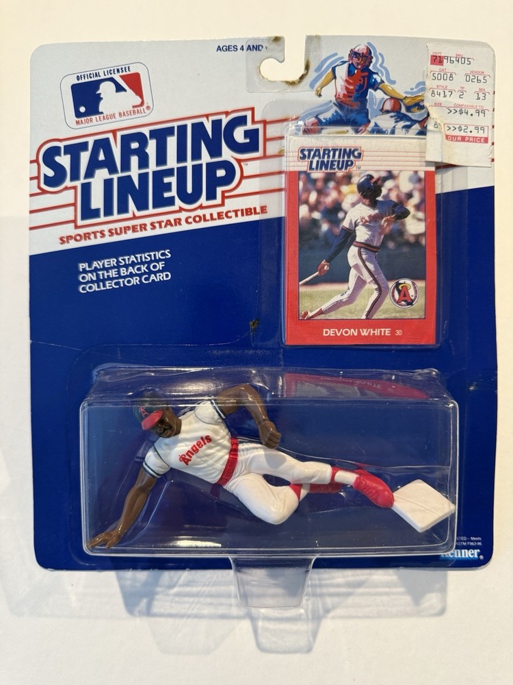 💥⚾️ 1988 DEVON WHITE LA / California / Anaheim Angels Starting Lineup MLB ⚾️💥