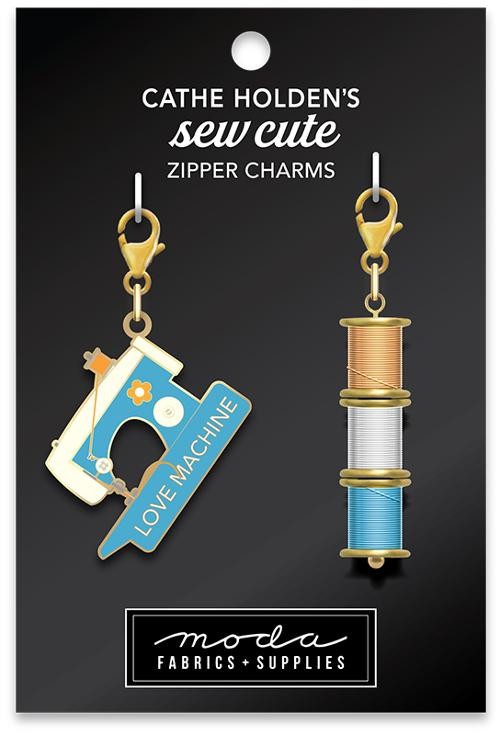 Zipper Pulls Sewing Machine & Spools