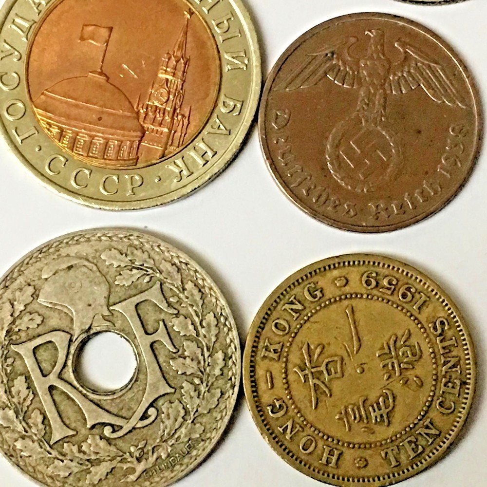 9 MISC FOREIGN COINS LOT 11