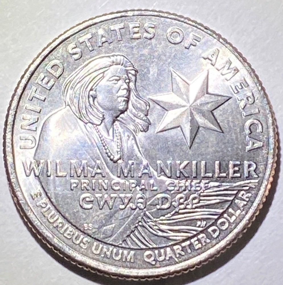 EXTRA "T" Strike Error🏧UNCIRCULATED - 2022 Wilma Mankiller Quarter➡️DESC