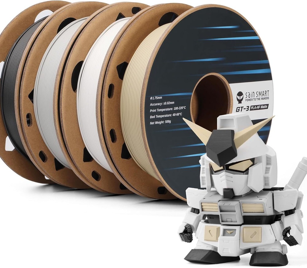 SainSmart GT-3 High Speed Matte PLA Filament Bundle, 3D Printer Filament Bundle