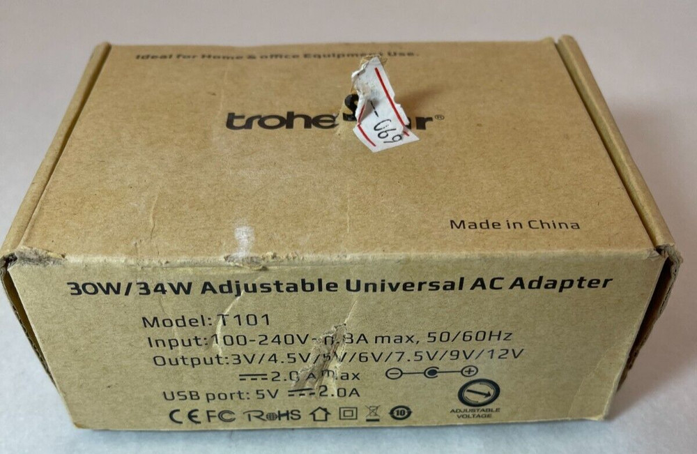 30w / 34w adjustable universal ac adapter