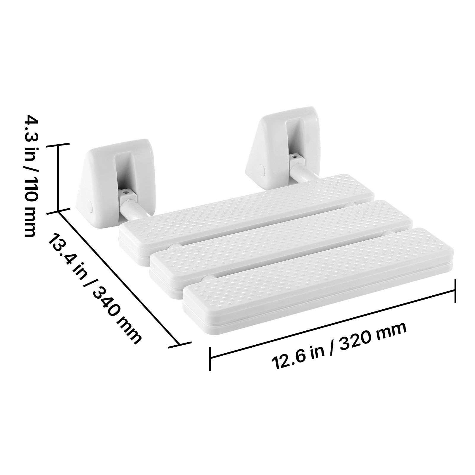 Uimoso Foldable Wall-Mounted Shower Seat with 220 lbs Capacity
