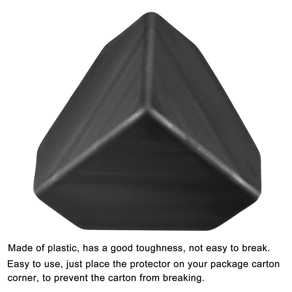 Corner Protector Plastic 2.36" x 2.36" x 2.36" Boxes Packaging Black 16 PCS