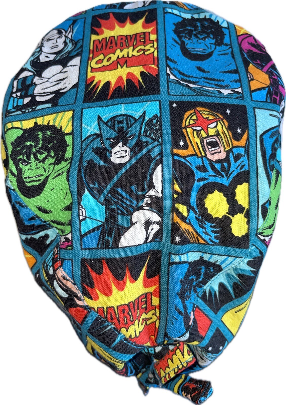 Marvel Characters Teal Scrub Hat Chemo Cap