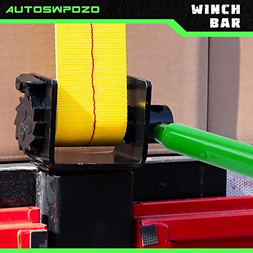 Winch Bar, Combination Winch Bars with Square Head for Flatbed Trailer Green-2P